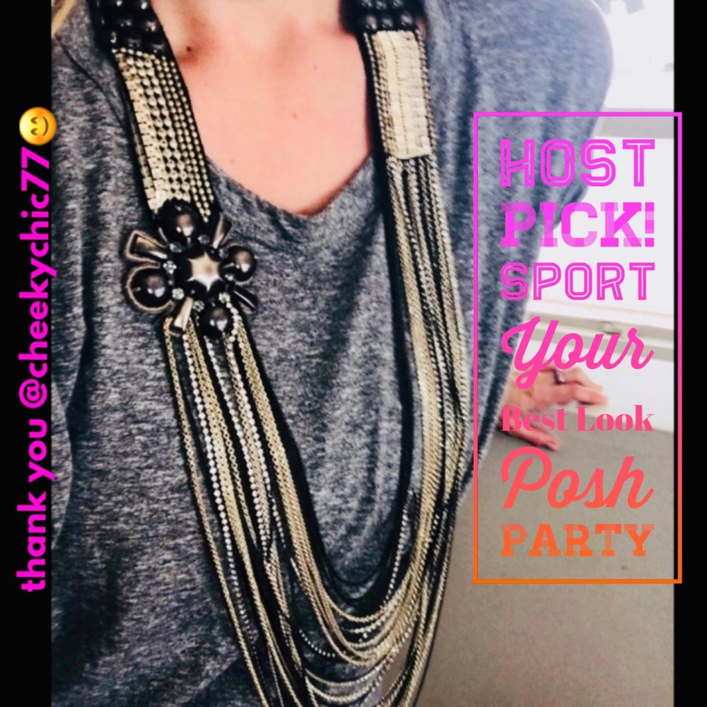 Stella & Dot | Limited Ed SILVER Gunmetal & Hematite⚔️Nolita Statement N… - Picture 3 of 13